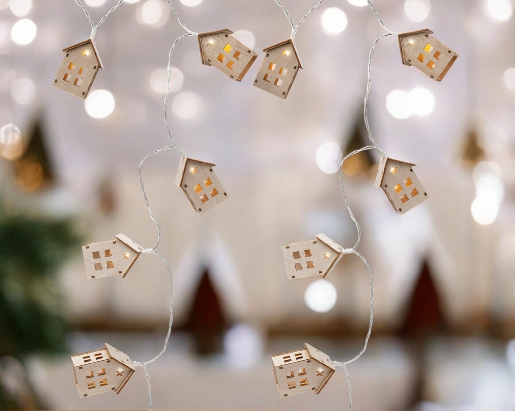Guirlande led  maison fixe intérieur  naturel