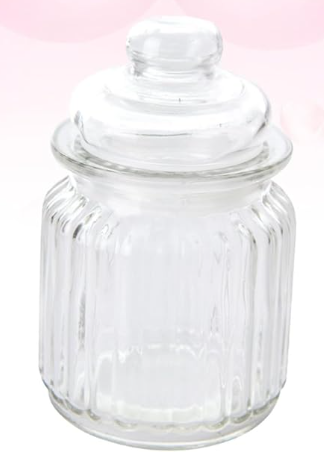 Bocal transparent rayures 300ml x1