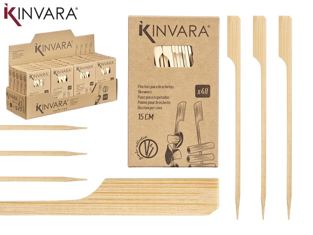 Set 48 brochettes bambou