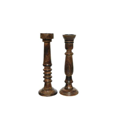 Bougeoir bois de manguier 46cm