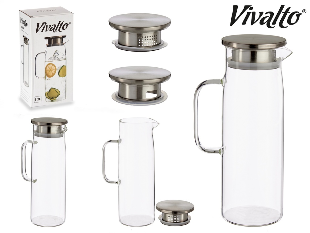 Pichet verre borosilicate 1,2 l