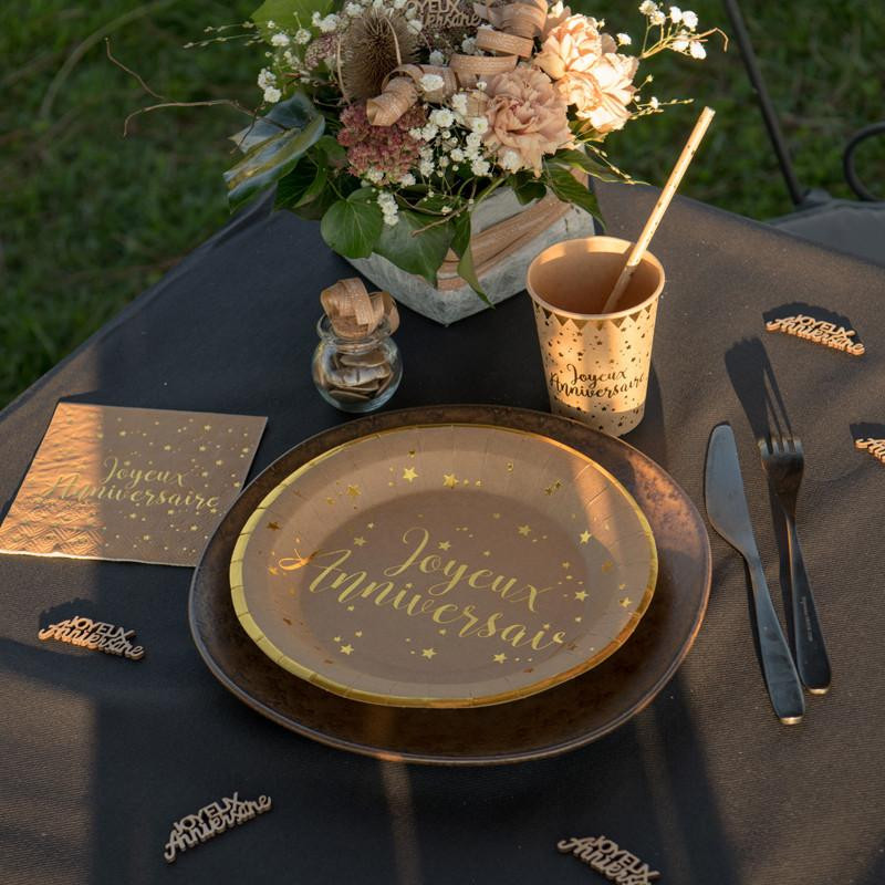  assiette joyeux anniversaire