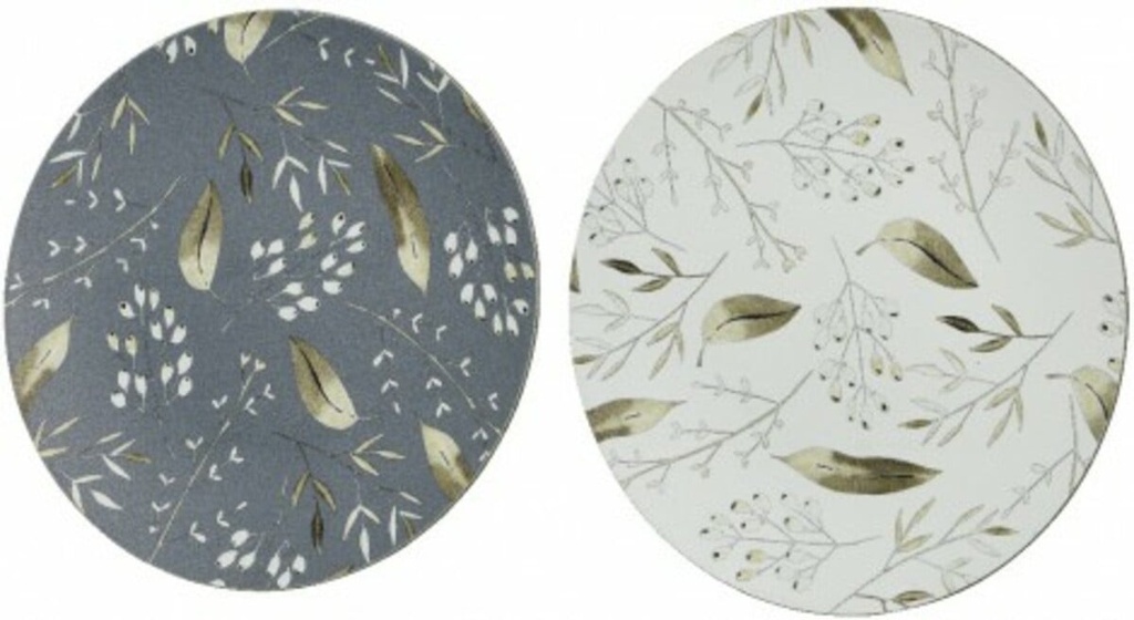 Assiette decorative   motif feuille 33 cm
