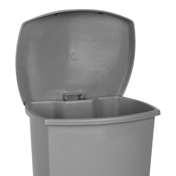 Poubelle pedale plastique 42l gris
