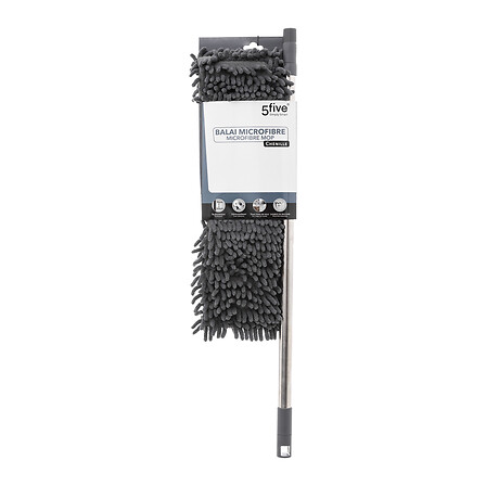 Balai télescopique inox microfibre chenille  