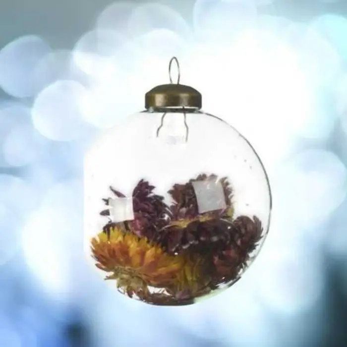 Boule de noël verre transp multi