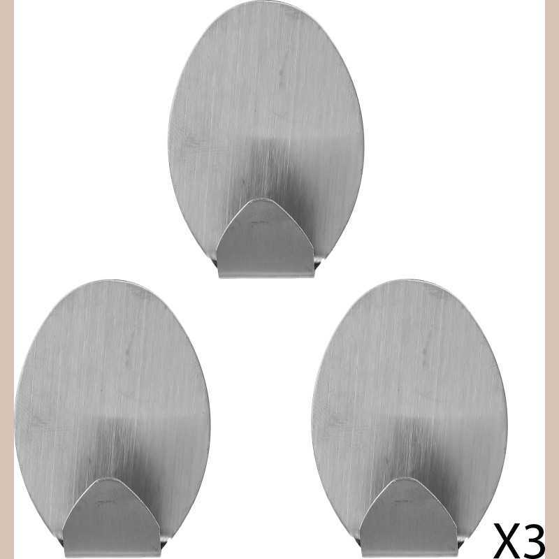Lot de 3 crochets adhésifs  