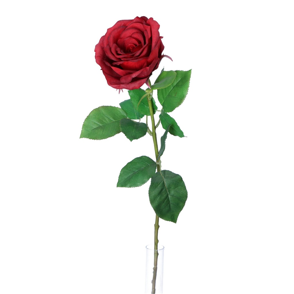 Rose sur tige polyester