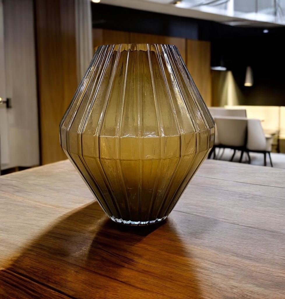 Vase verre diamant bord reliefdéco:bord relieffo