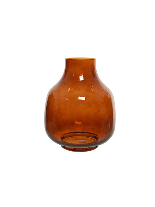 Vase verre marron transparent