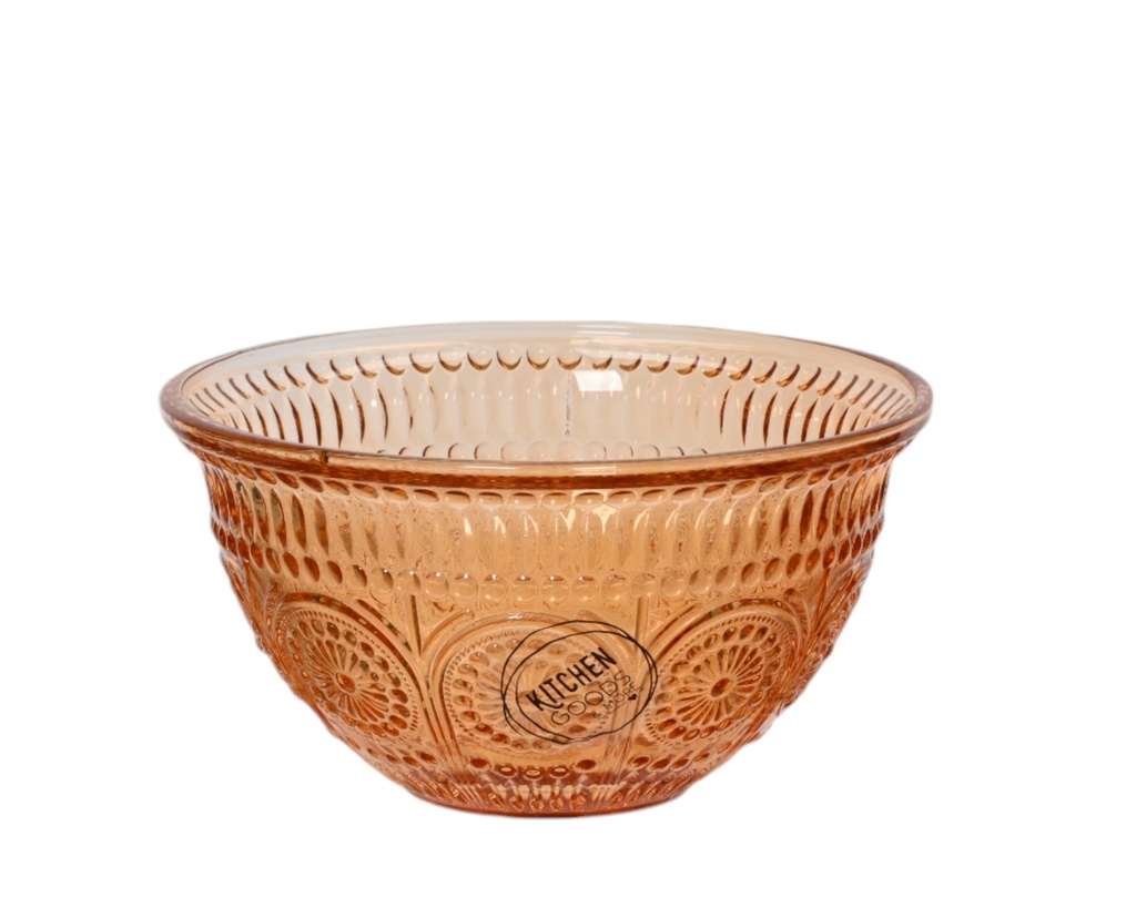 Bol en verre transparent orange