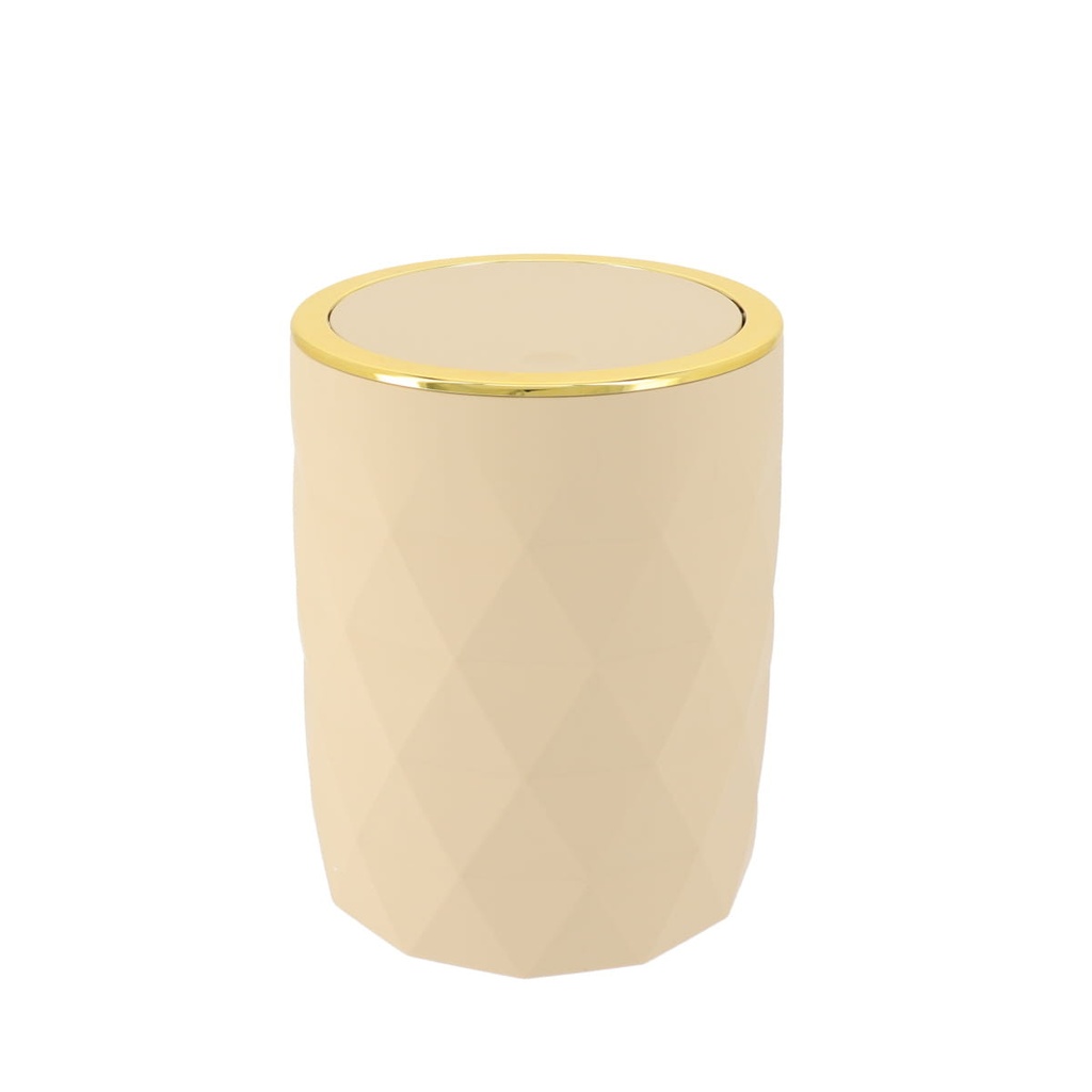Poubelle abs + rubber 6l - beige