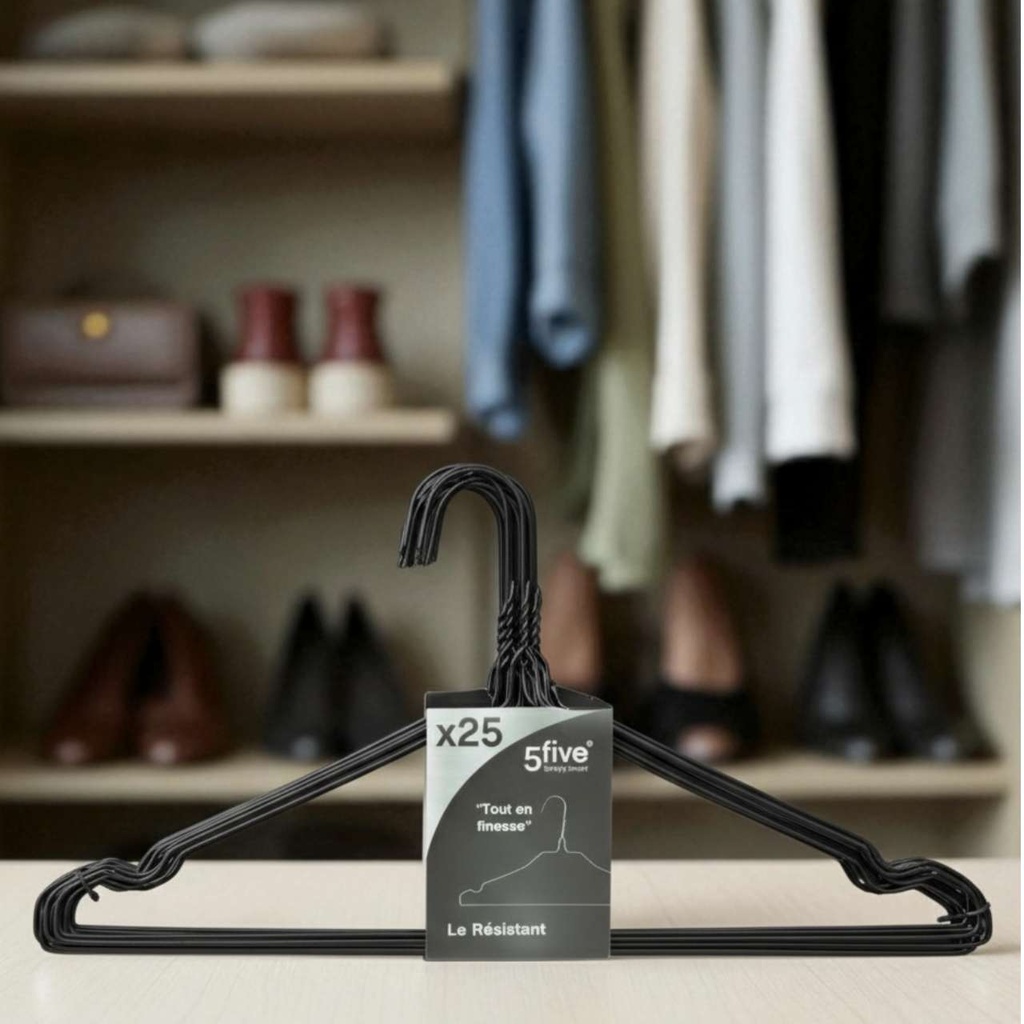 Cintres métal x25 HANG’UP noir  