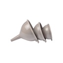 Set de 3 entonnoirs plastique d10cm / d12cm / d14cm taupe
