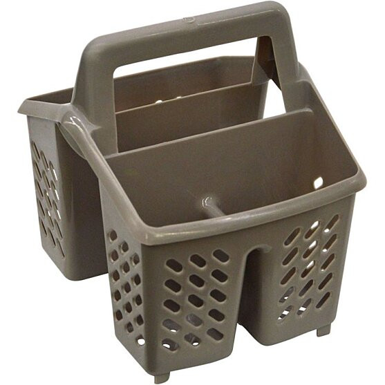 Egouttoir couverts plastique 17,5x14,5  h16,5cm taupe