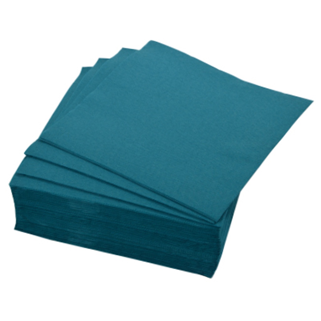 40 serviettes vitamine en papier 2 plis 38x38cm emeraude
