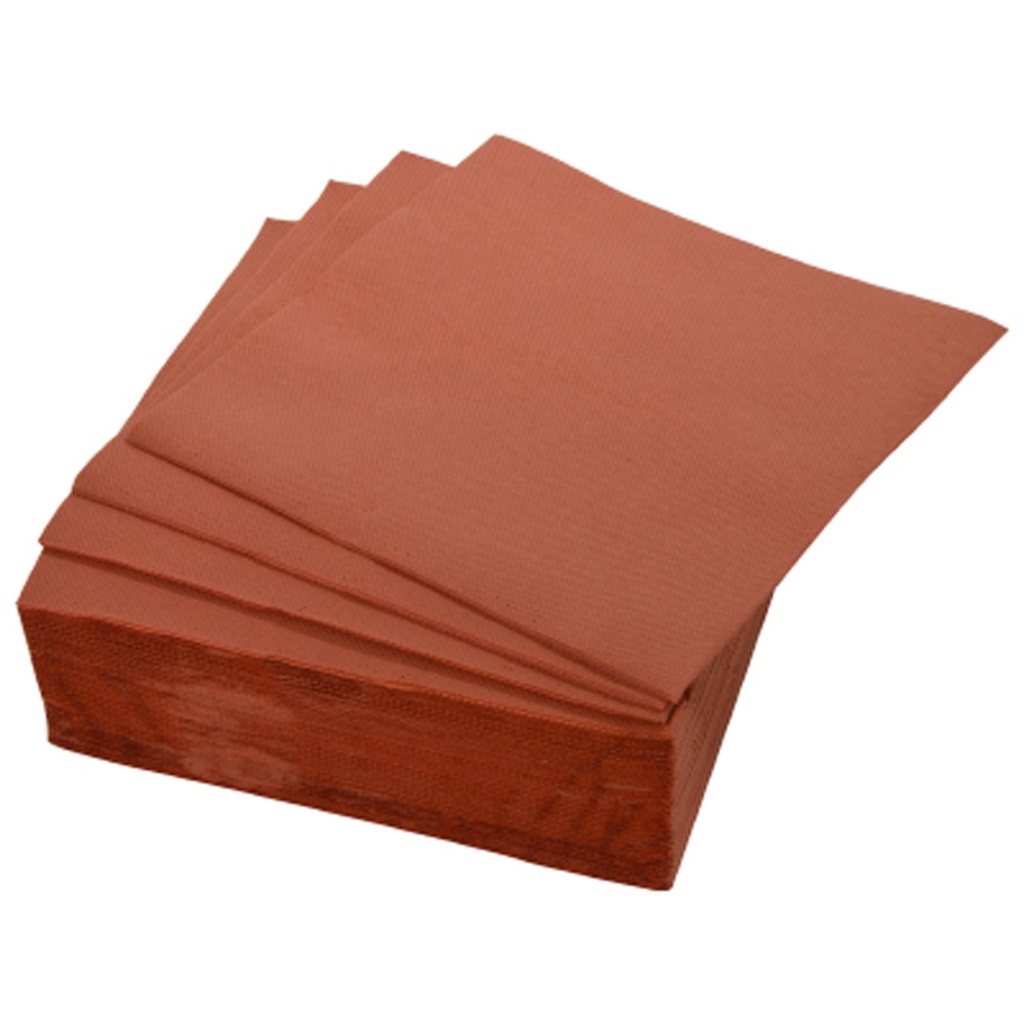 40 serviettes vitamine en papier 2 plis 38x38cm terracotta