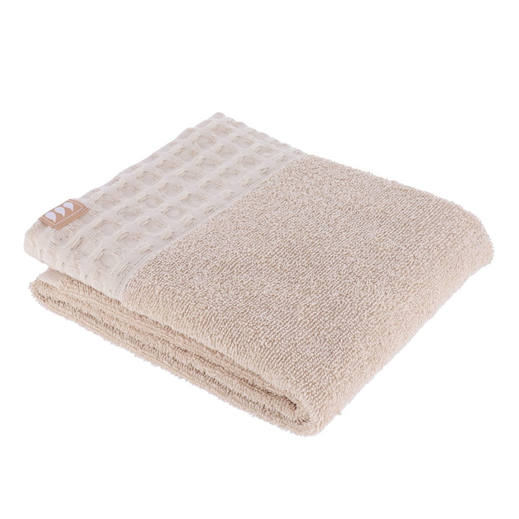Serviette de toilette 50x90 cm 100% coton - beige