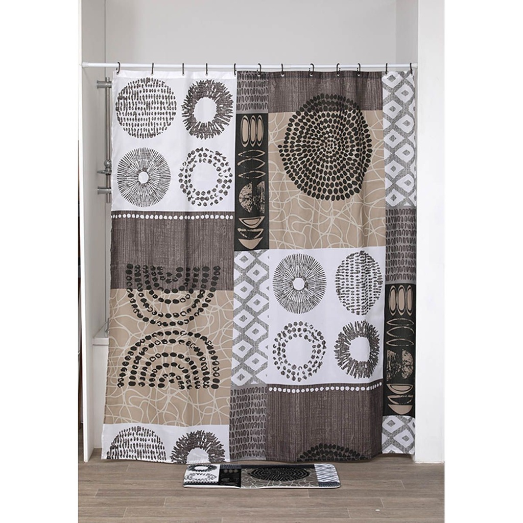 Rideau de douche polyester 180x200 cm - masai