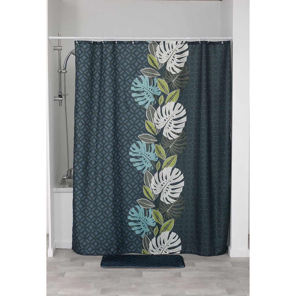 Rideau de douche polyester 180x200 cm - vent d exotisme