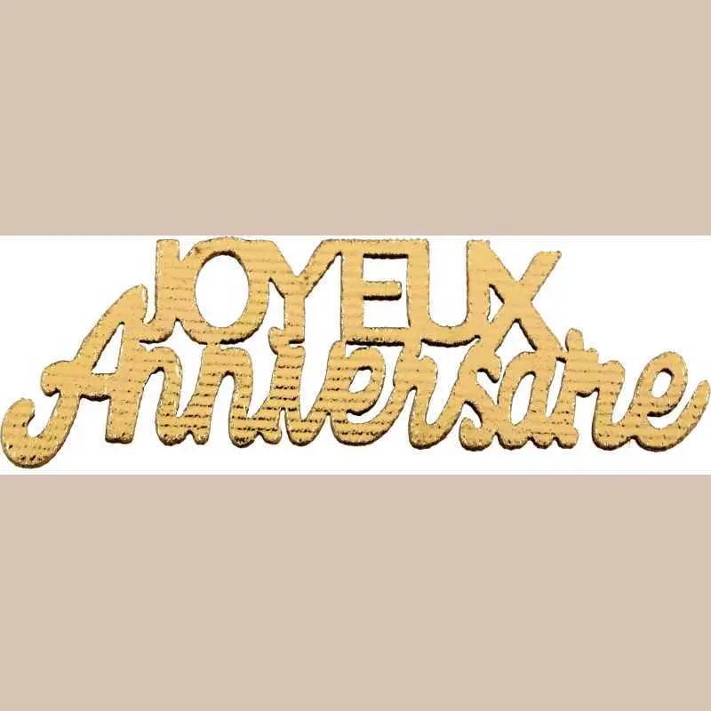  déco à parsemer joyeux anniversaire métallisé