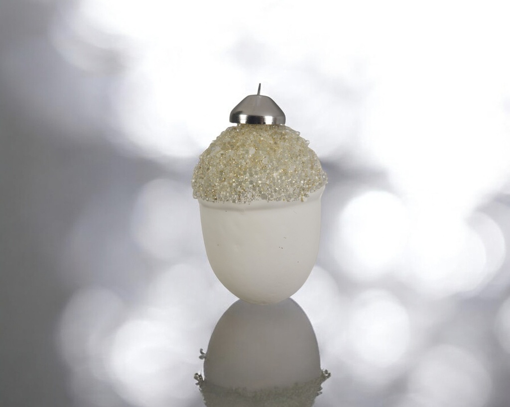 Figurine verre antique blanc lisse