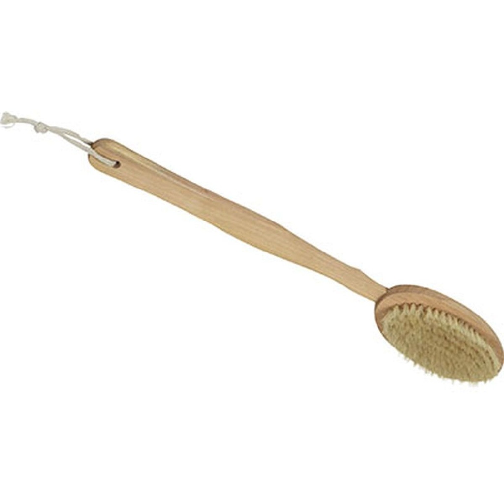 Brosse corps avec manche bois - naturel