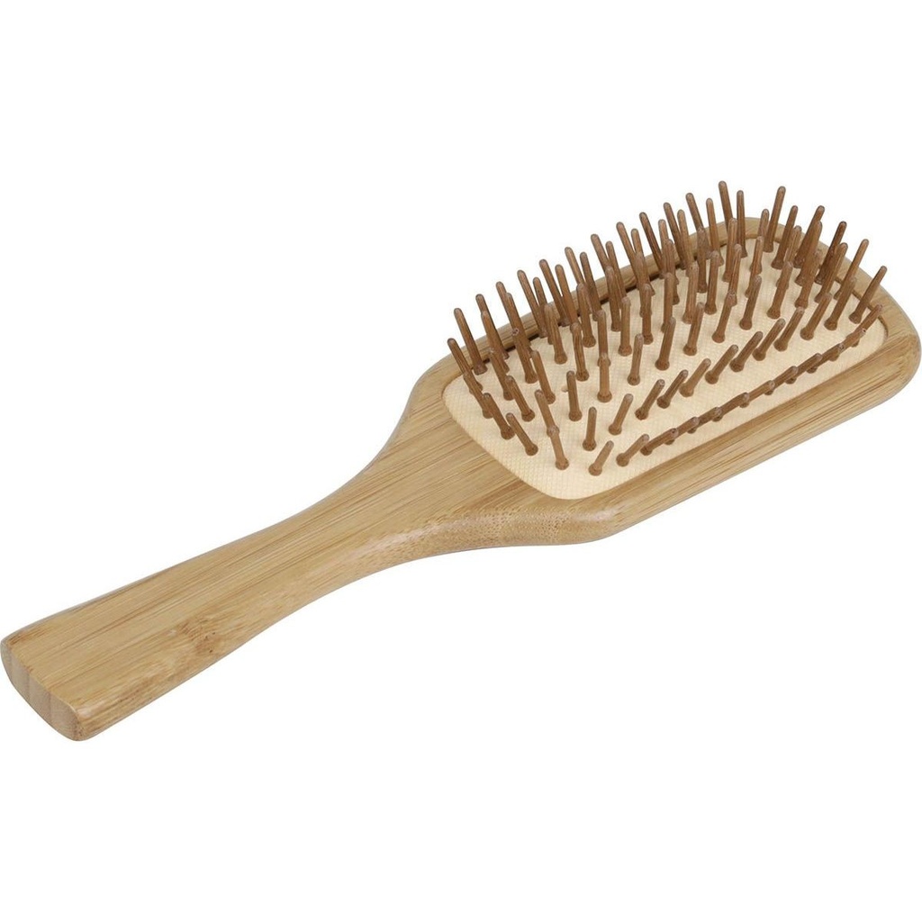 Brosse a cheveux plate forme carree - bambou