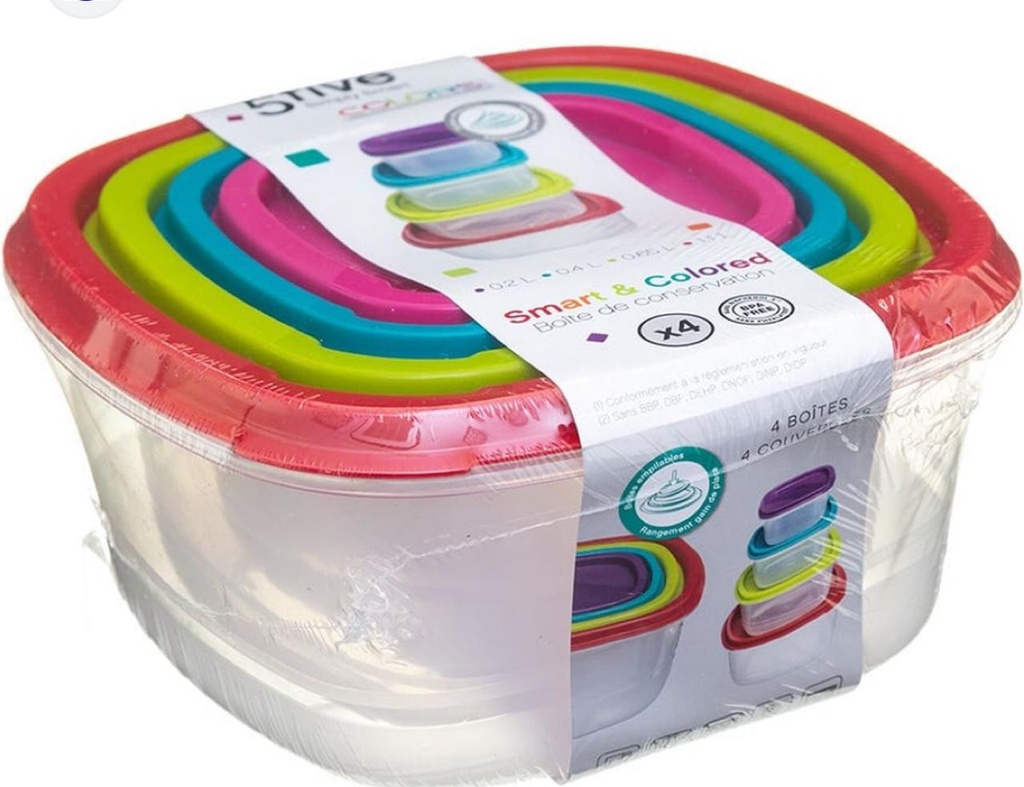 Boite x4 carre pp colors set 