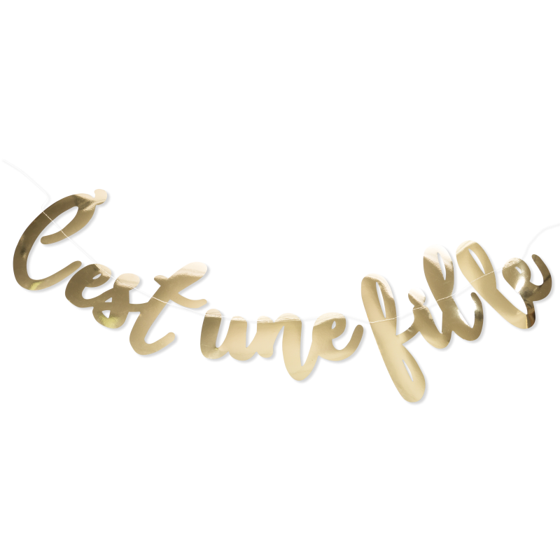 Guirlande c'est une fille or metal