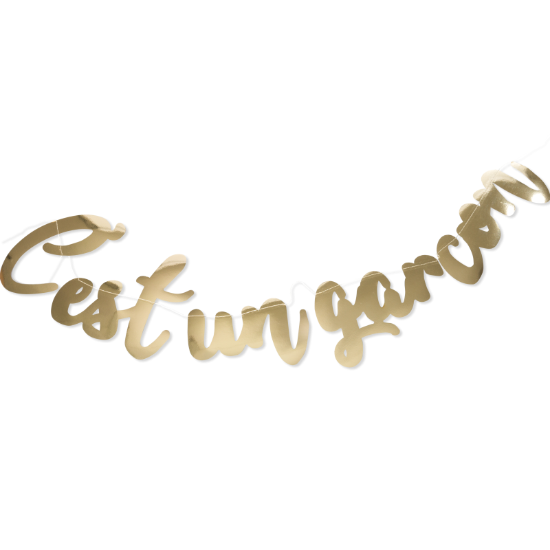 Guirlande c'est un garcon or metal