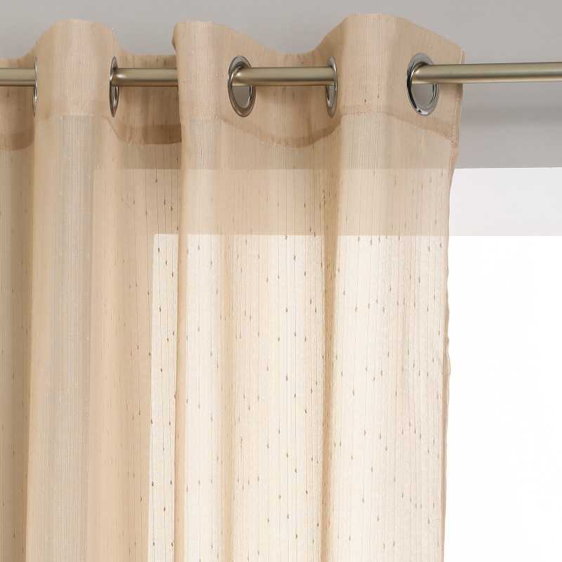 Voilage rayure lin 140x240