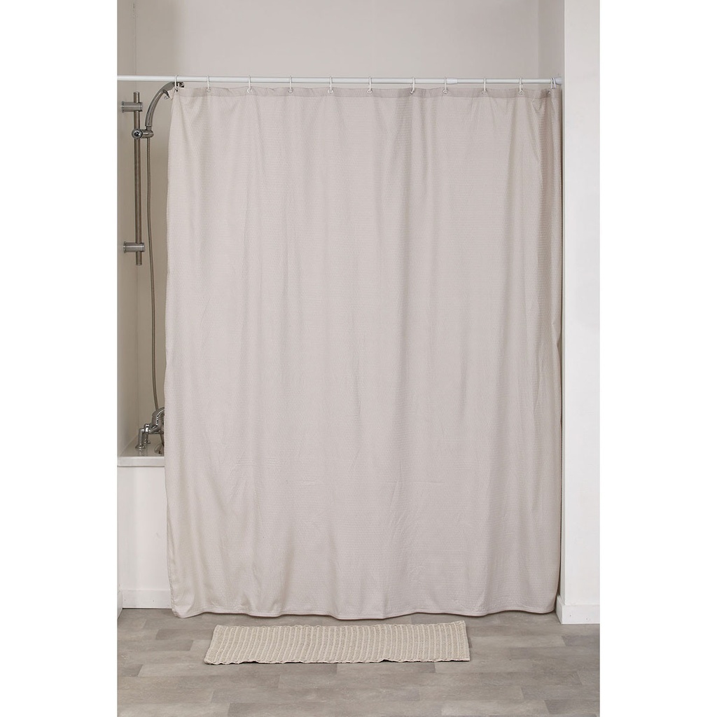 Rideau de douche microf. 180x200cm- beige