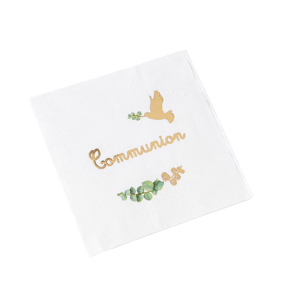 16 serviettes communion blanches ve
