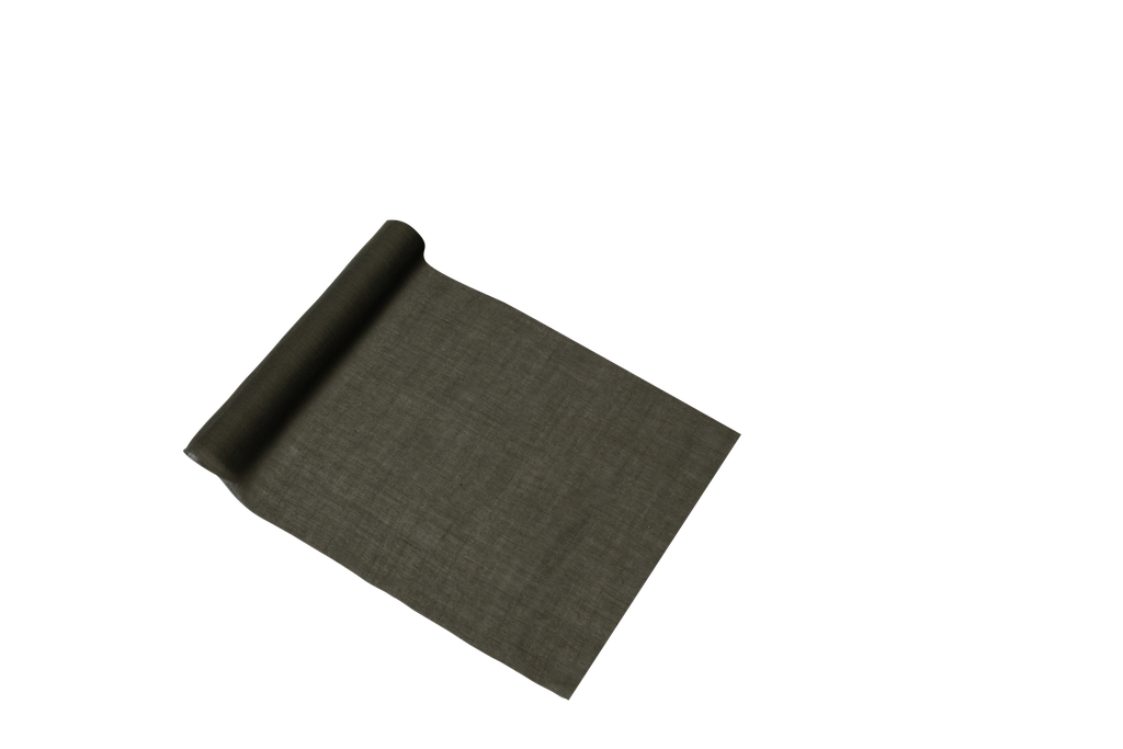 Chemin de table  mousseline kaki 28cmx5m