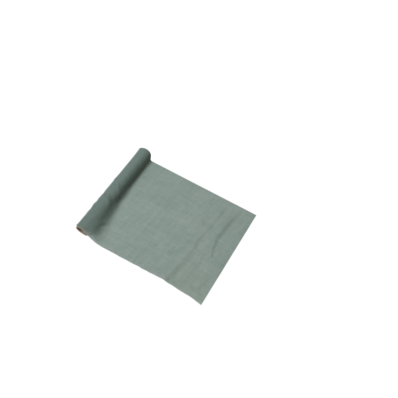 Chemin de table mousseline vert de gris 28cmx5m