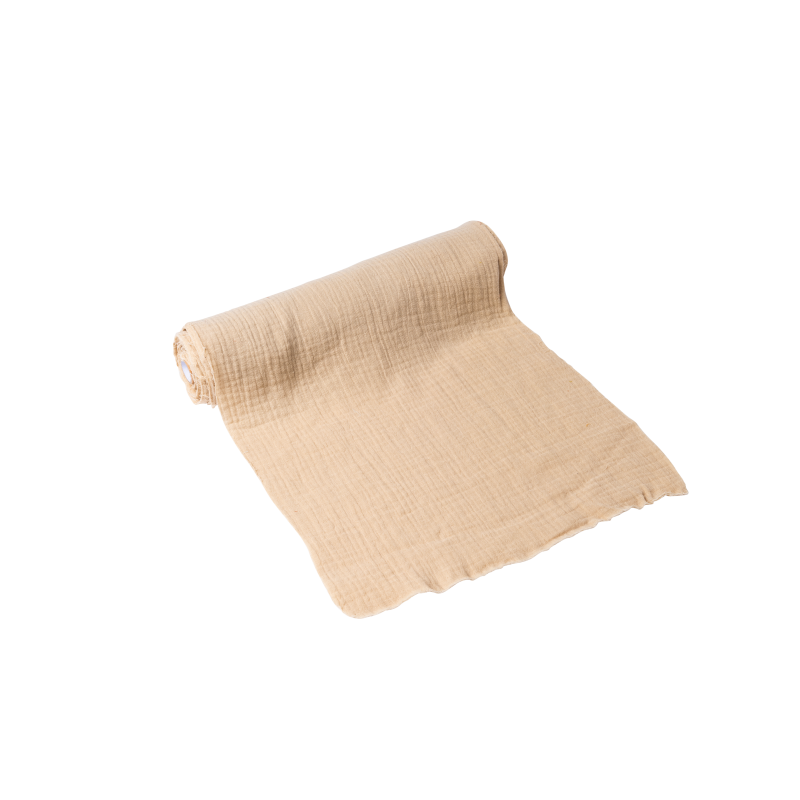 Chemin de table gaze de coton couleur lin 30cmx3m