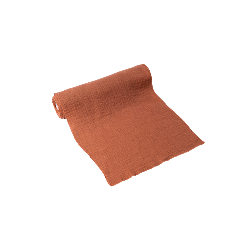 Chemin de table gaze de coton dusty pink 30cmx3m