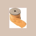Ruban gaze de coton moutarde 4.5cmx 3m sur bobine bois