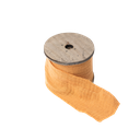 Ruban gaze de coton moutarde 4.5cmx 3m sur bobine bois