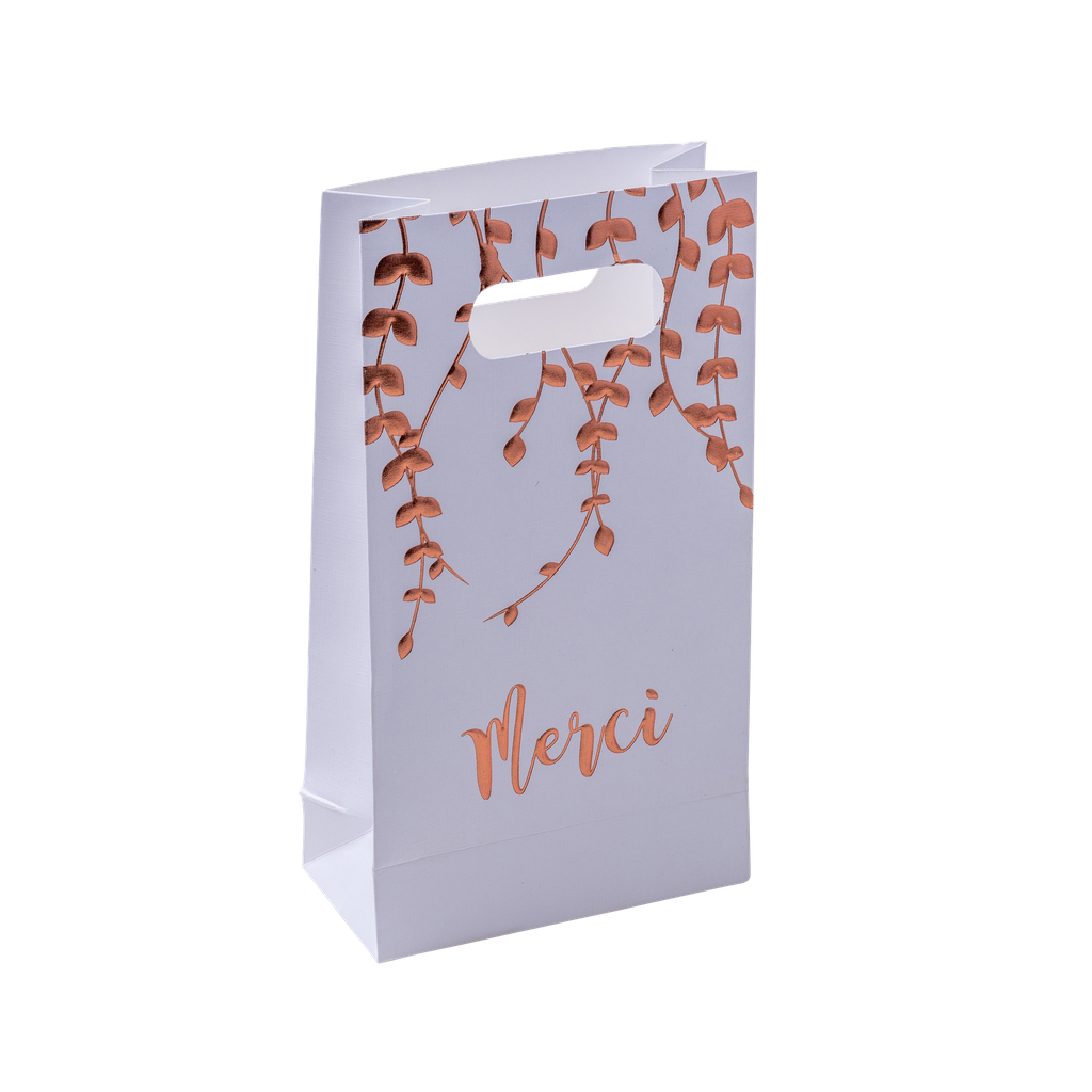 6 sacs a goodies vegetal merci embo sse rose gold papier texture 11x10x