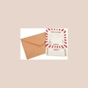 8 invitations circus vintage papier ivoire et rouge + 8 enveloppes kraft 10x15cm