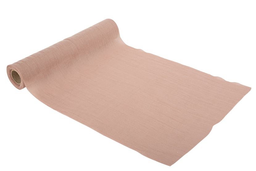 Chemin de table mousseline vieux rose 28cmx5m
