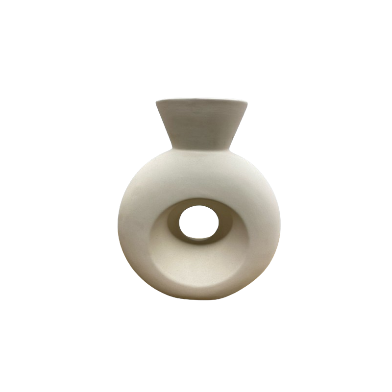 Vase faience beige