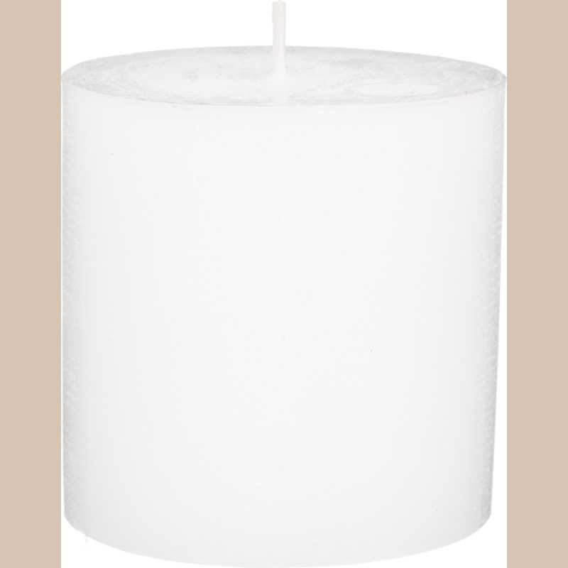 Bougie rond olia blanc 6.7x7