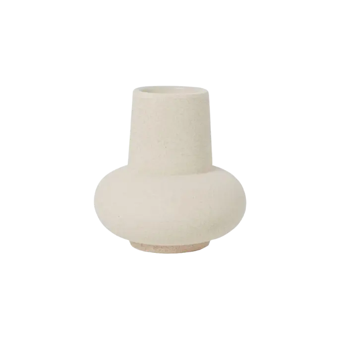 Vase ceramique tachete or-rose clair