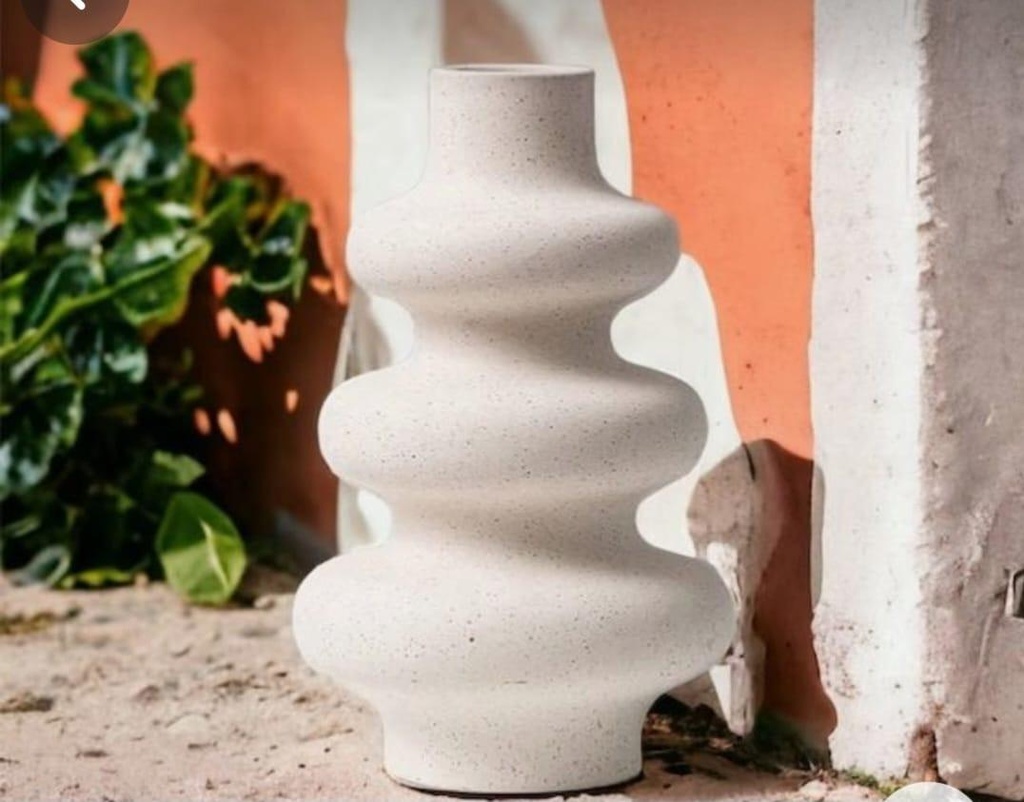Vase ceramique-beige