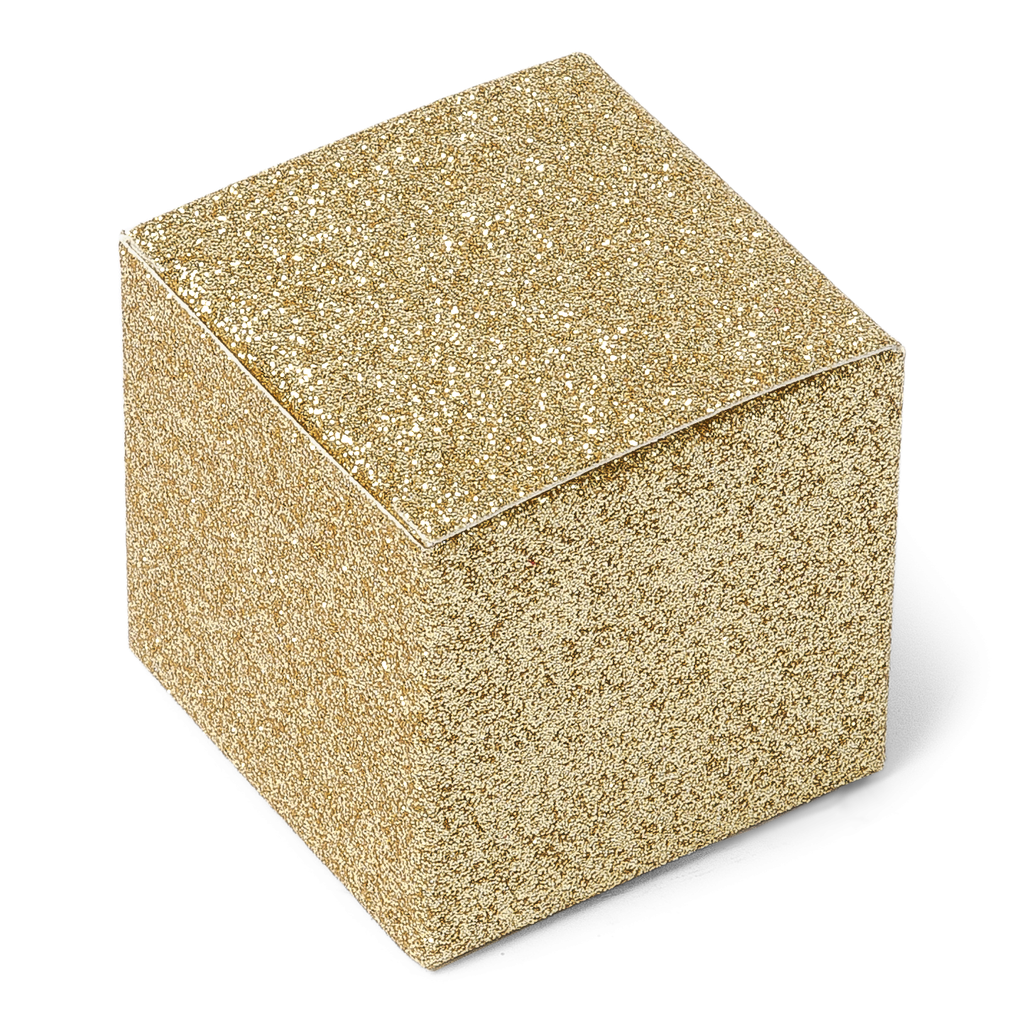8 contenants papier paillettes or 5 x5cm