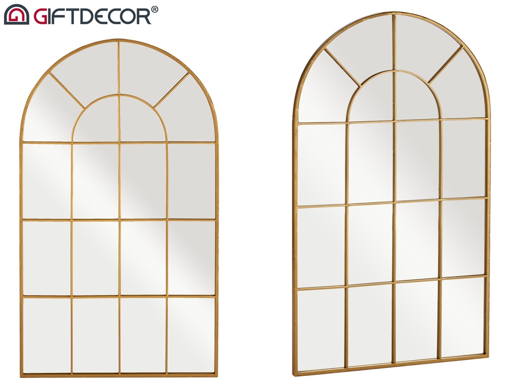 Miroir fenetre courbe or 120x70cm