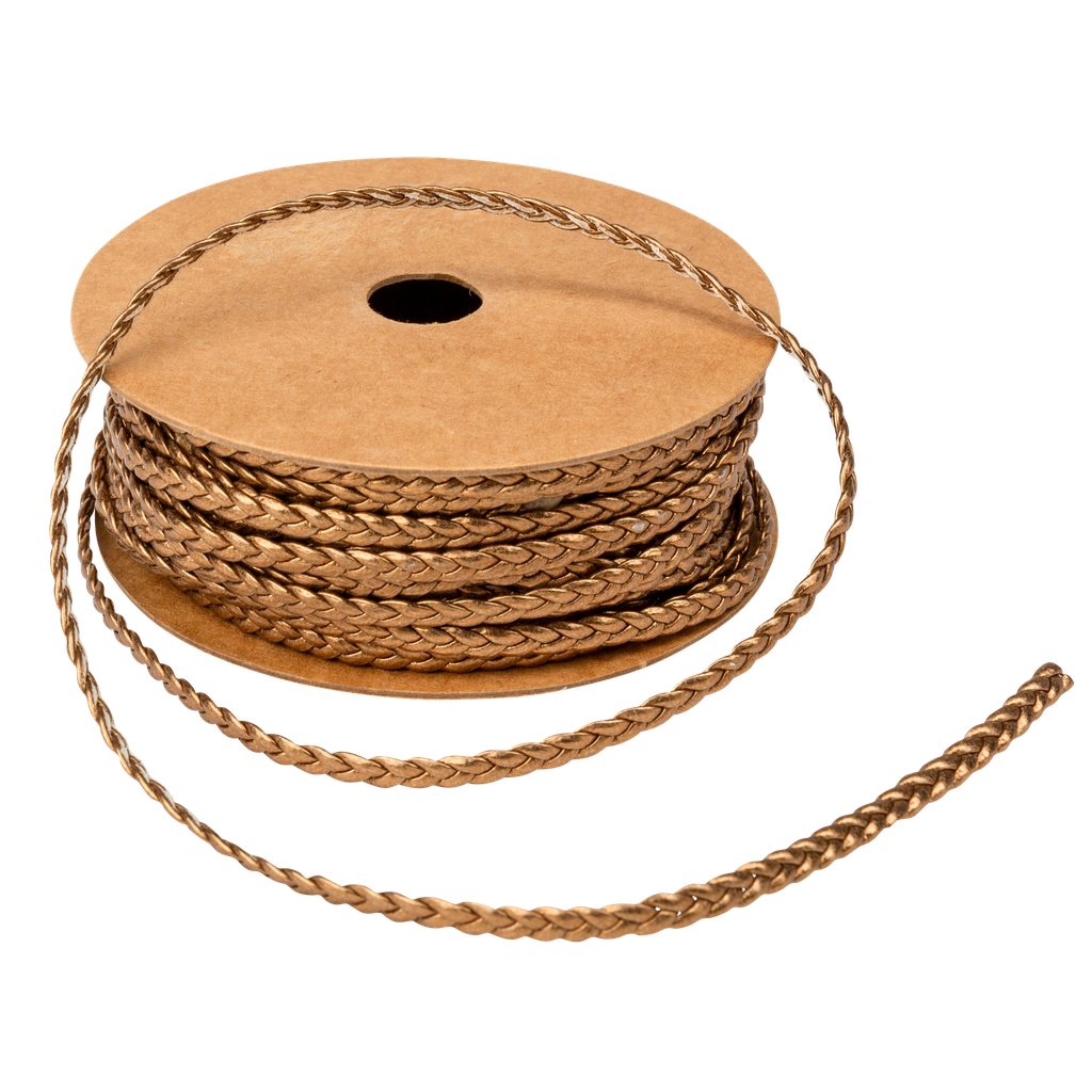 Cordelette tresse chocolat 0.4cmx5m